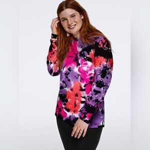 Victoria’s Secret PINK campus tee poppy tie dye campus t shirt PINK tie dye top